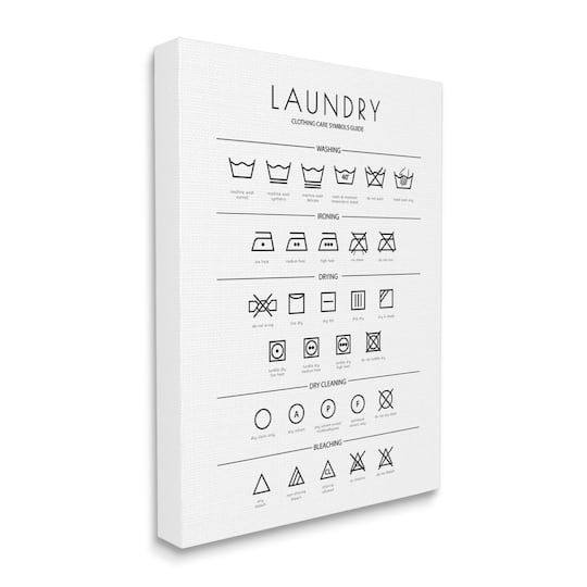 Stupell Industries Laundry Cleaning Symbols Wall Art